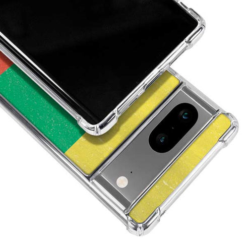 Lithuania Flag Distressed Google Pixel 8a Clear Case